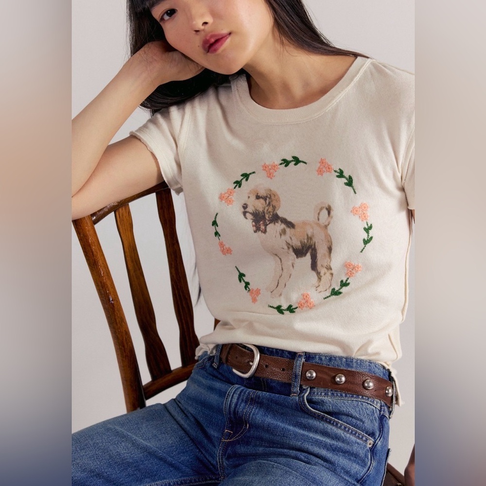 We the Free Fur Friend Tee Doodle XS